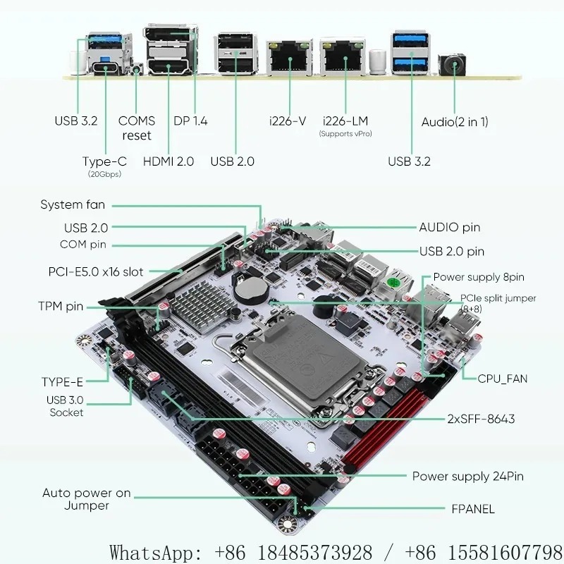 เมนบอร์ด LGA1700 Q670 Mini ITX - Nas Motherboard 8 Sata Mini Itx บทวิจารณ์และราคา