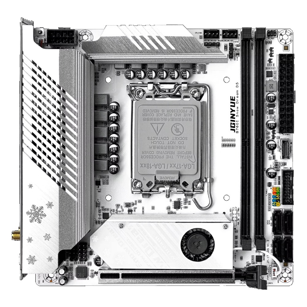 JGINYUE B760i-Snow Dream เมนบอ - Lga1700 Itx Motherboard Ddr5 บทวิจารณ์และราคา